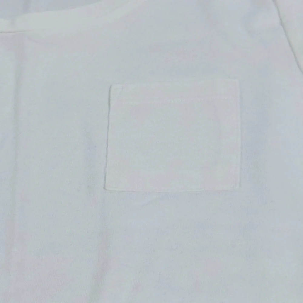 Old Navy White Cap Sleeve Youth Fitted Tee with Front Pocket Sz L (10/12) NWT